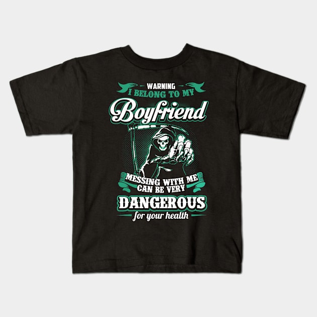 protecting girlfriend gift for your girlfriend love valentines day Kids T-Shirt by LutzDEsign